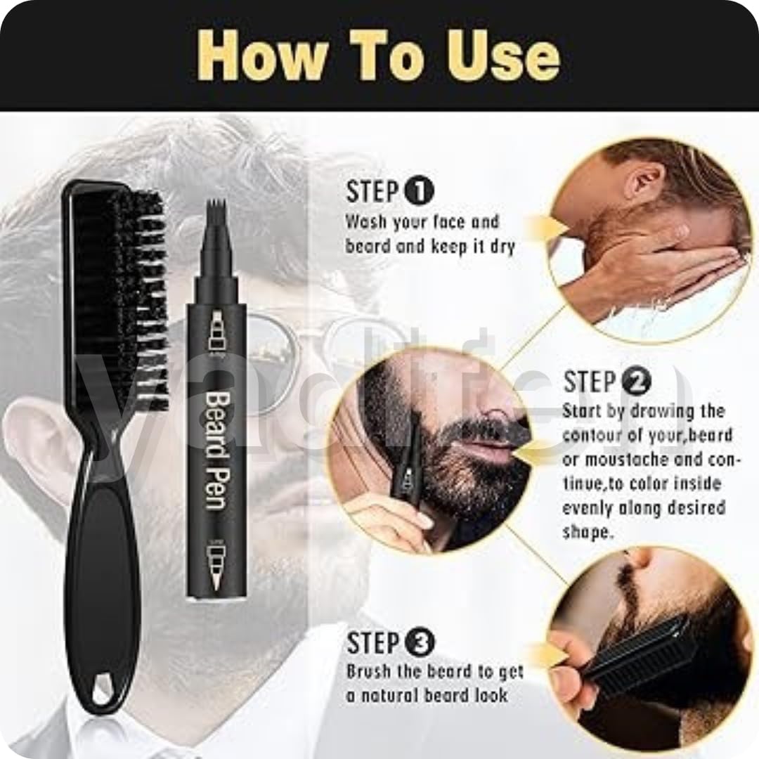 Beard Pencil Filler for Men | Natural Beard Pen &amp; Patchy Beard Fixer 🧔 Pack of 2
