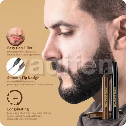 Beard Pencil Filler for Men | Natural Beard Pen &amp; Patchy Beard Fixer 🧔 Pack of 2