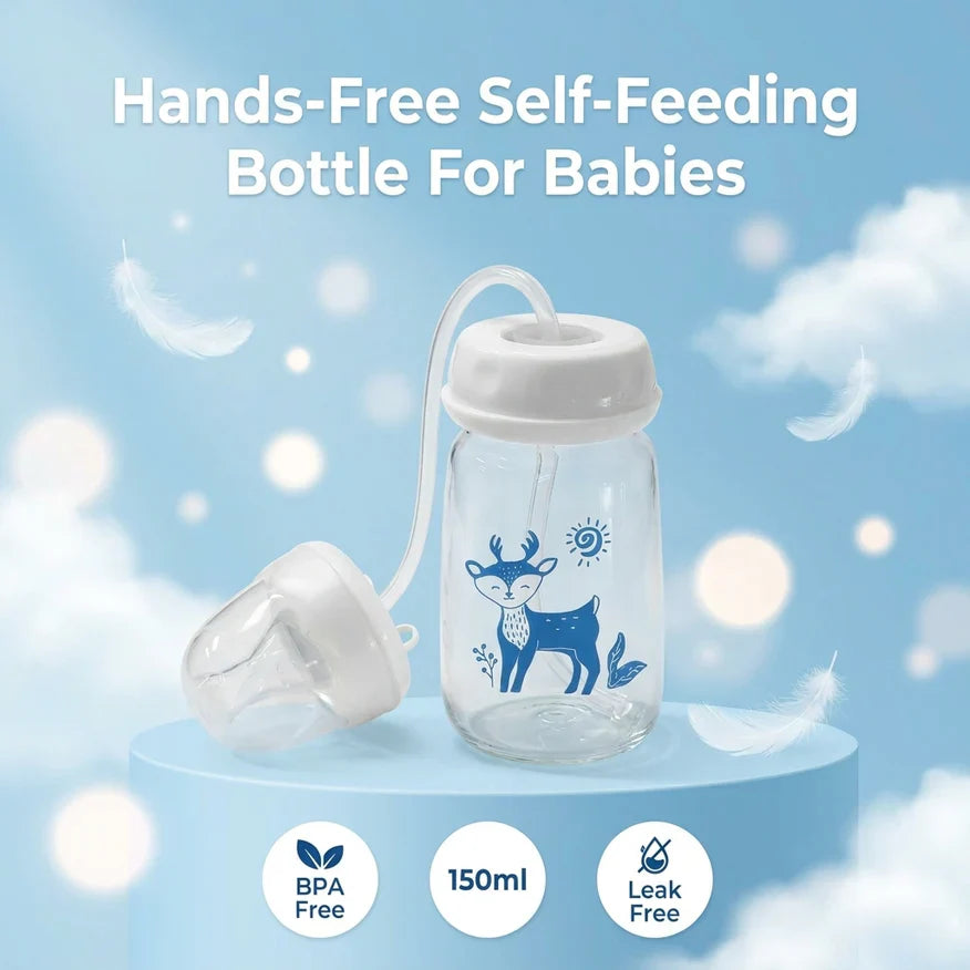 👶🍼 Smart Hands-Free Baby Feeding Bottle – The Perfect Feeding Companion for Busy Parents! ✨