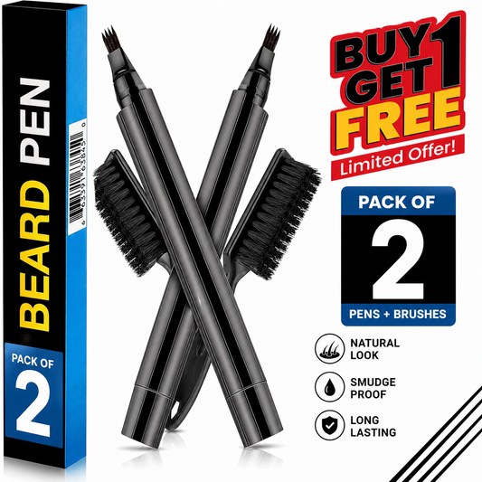 Beard Pencil Filler for Men | Natural Beard Pen &amp; Patchy Beard Fixer 🧔 Pack of 2