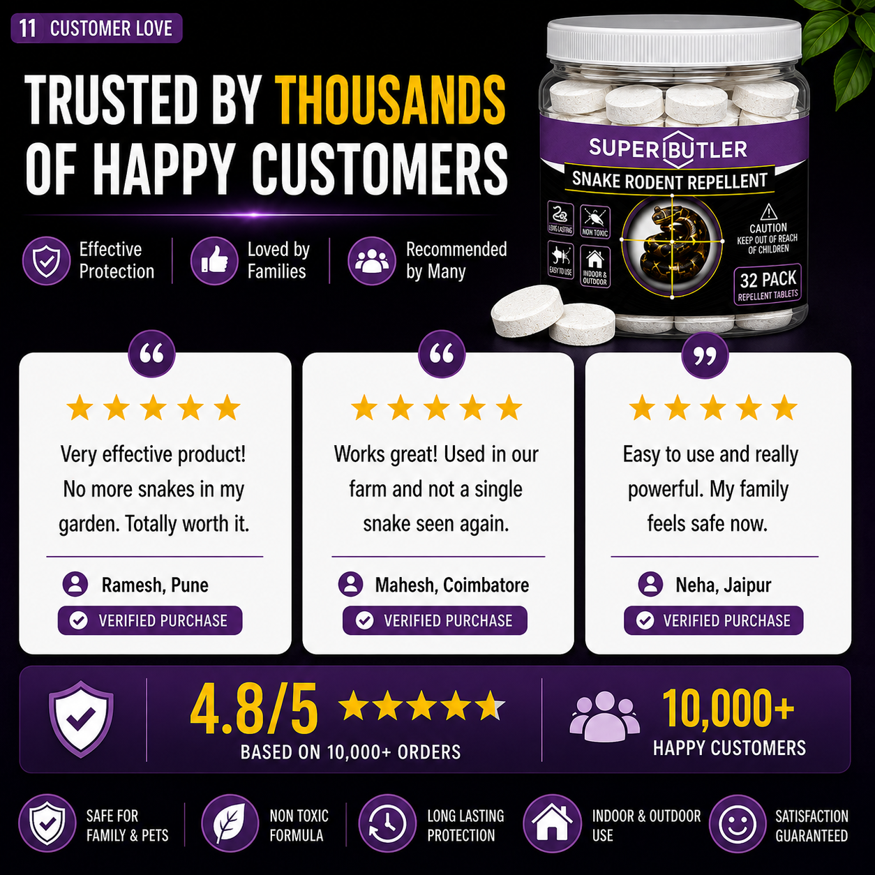 💥All-in-One Pest & Snake Protection Tablets | Instant Action Formula🔥Buy 1 Get 1 Free🔥1 Pack 24 Pcs
