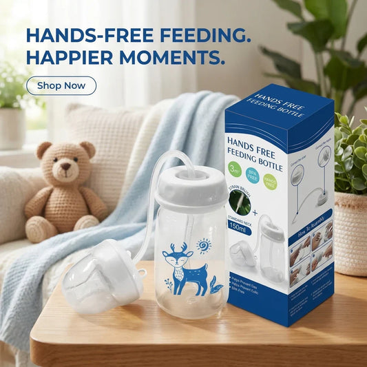 👶🍼 Smart Hands-Free Baby Feeding Bottle – The Perfect Feeding Companion for Busy Parents! ✨